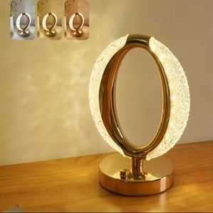 𝅺touch Control Crystal Table Lamp, 3 Color Changing Touch Contr…